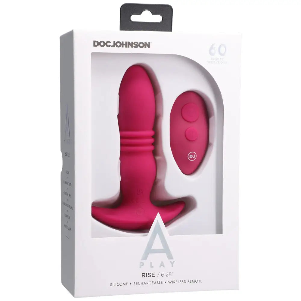 Doc Johnson® A - Play Rise Rechargeable Silicone Anal Plug with Remote - Rolik®