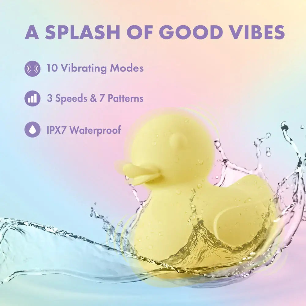 Play With Me Splash Duck Vibrator - Yellow