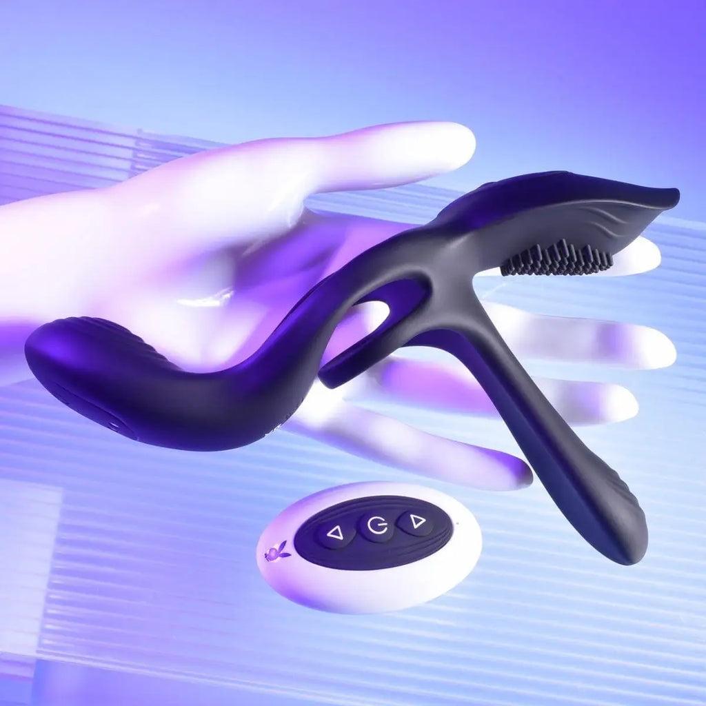 Playboy Pleasure The 3 Way Remote Vibrating C - Ring - Rolik®