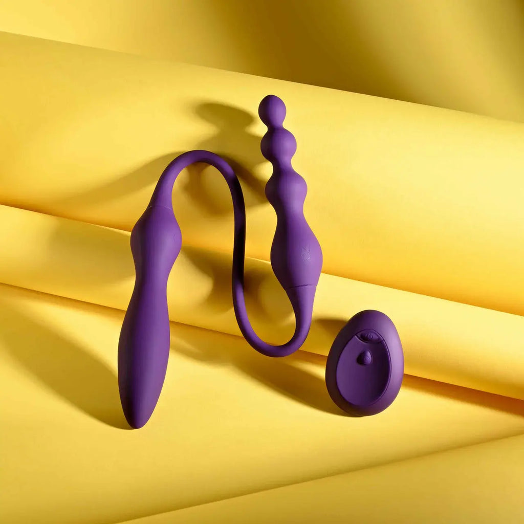 Purple This & That Double-Ended Vibrator and Plug