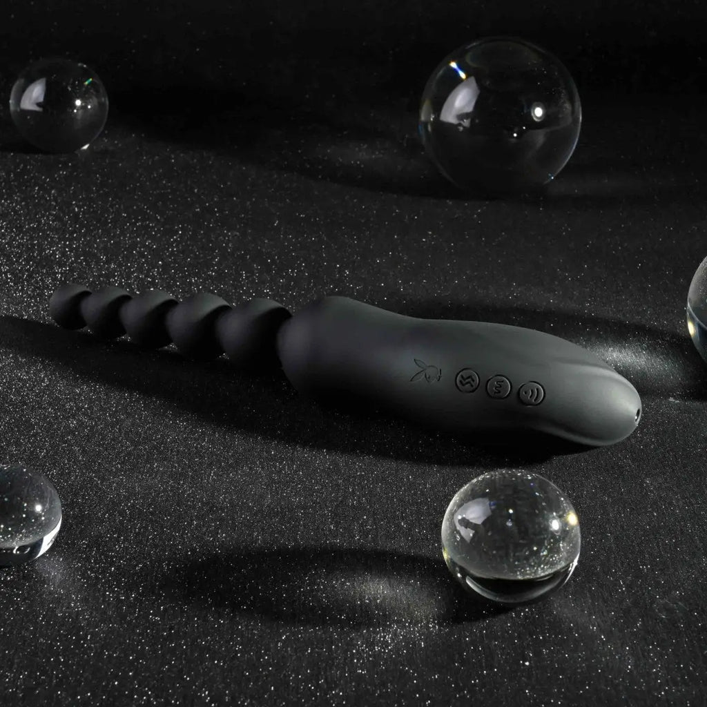 Playboy Pleasure Let It Bead Vibrating Flexible Anal Vibrator with Suction - Rolik®