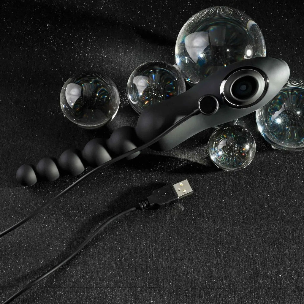 Playboy Pleasure Let It Bead Vibrating Flexible Anal Vibrator with Suction - Rolik®