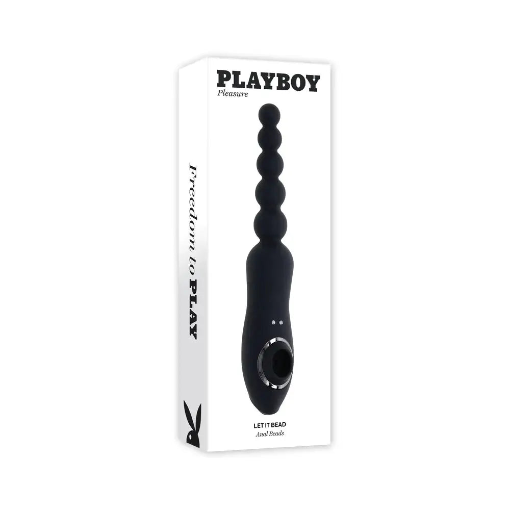 Playboy Pleasure Let It Bead Vibrating Flexible Anal Vibrator with Suction - Rolik®
