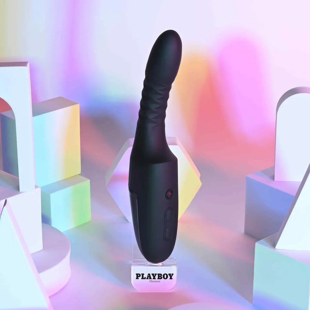 Playboy Pleasure Overdrive Thrusting Vibrator Black