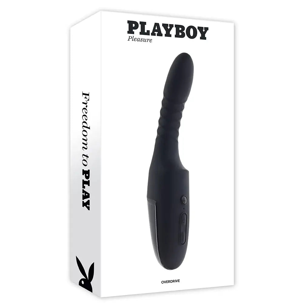 Playboy Pleasure Overdrive Thrusting Vibrator Black