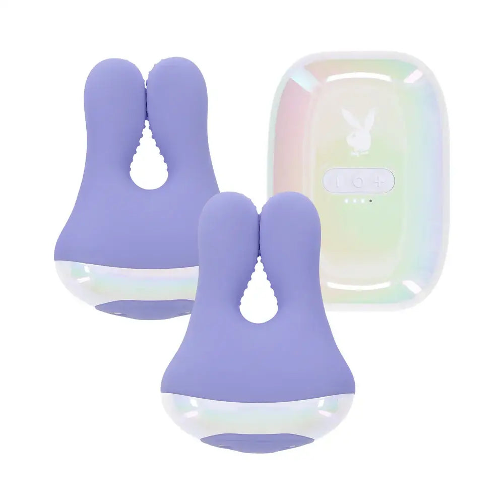 Playboy Pleasure In A Pinch Vibrating Clamps with Remote Charging Case - Rolik®