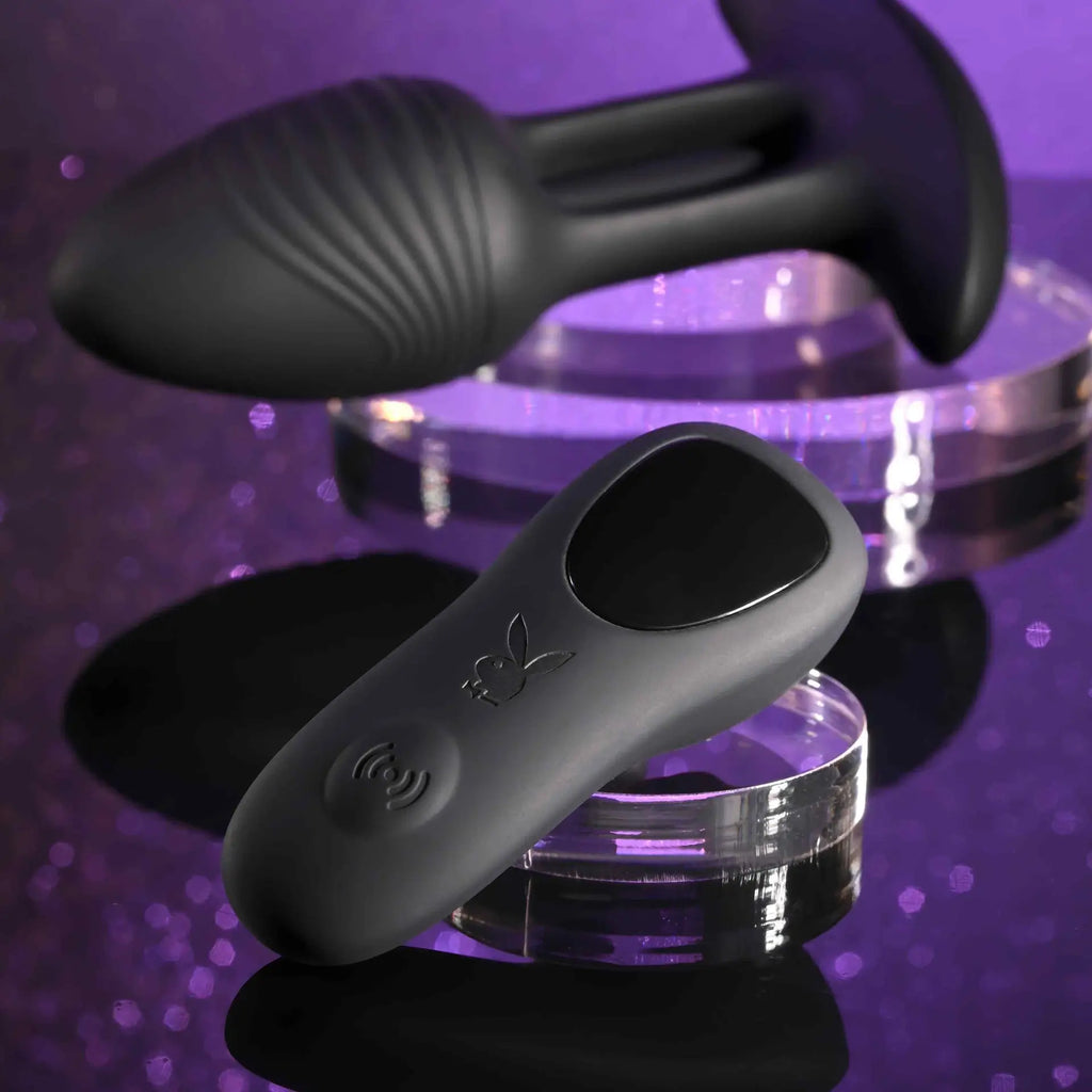 Black Rim Shot Remote Flickering and Vibrating Plug