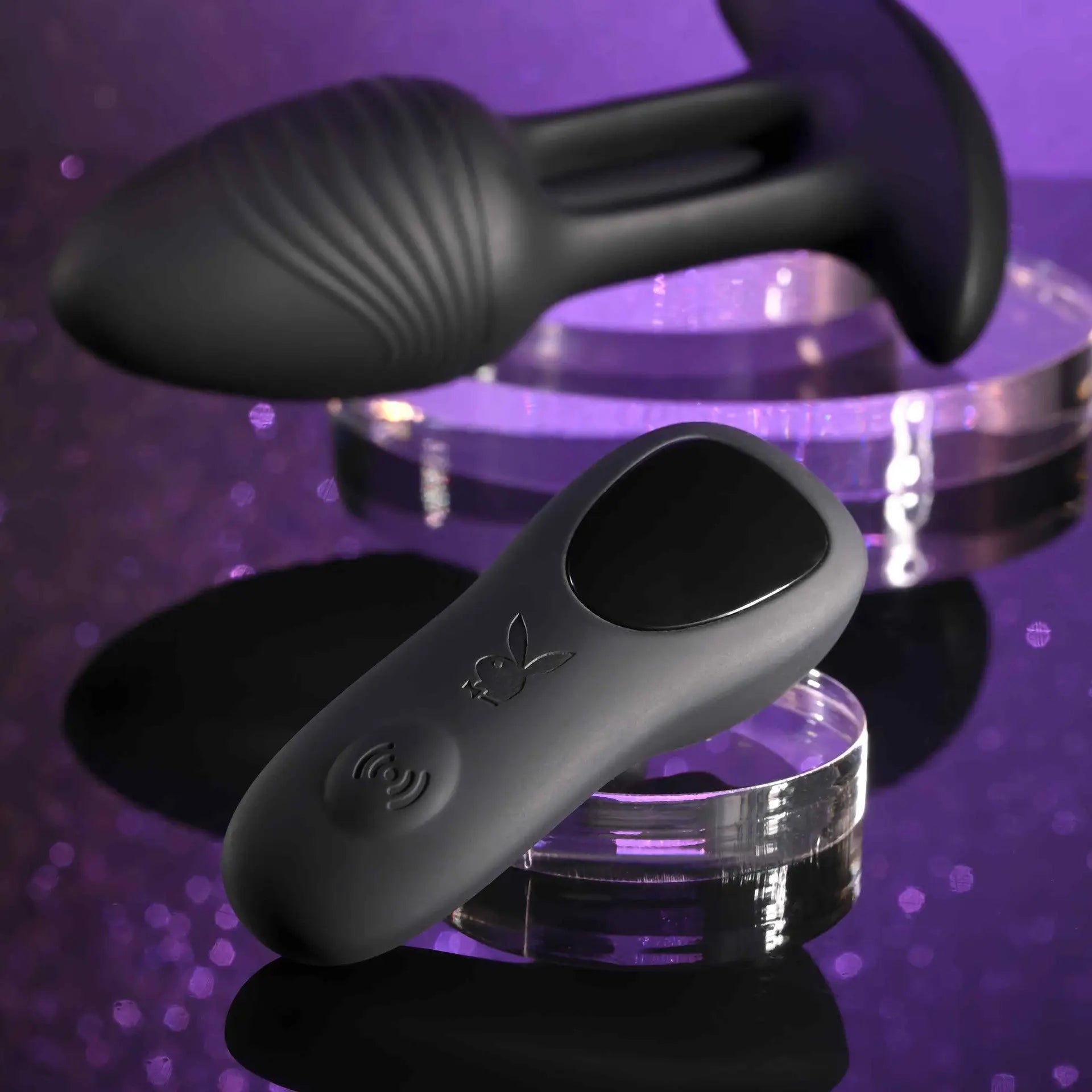 Black Rim Shot Remote Flickering and Vibrating Plug