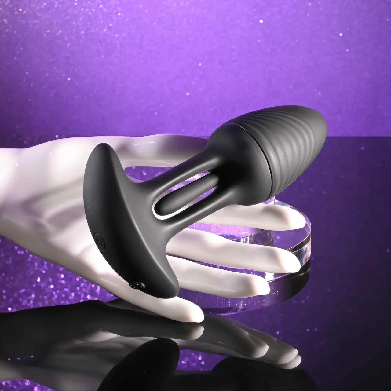 Black Rim Shot Remote Flickering and Vibrating Plug