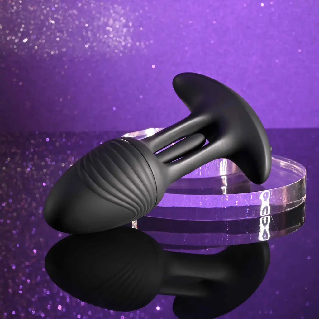 Black Rim Shot Remote Flickering and Vibrating Plug