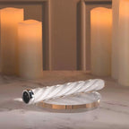 Playboy In A Twist Rechargeable Vibrating Glass Vibrator - Rolik®