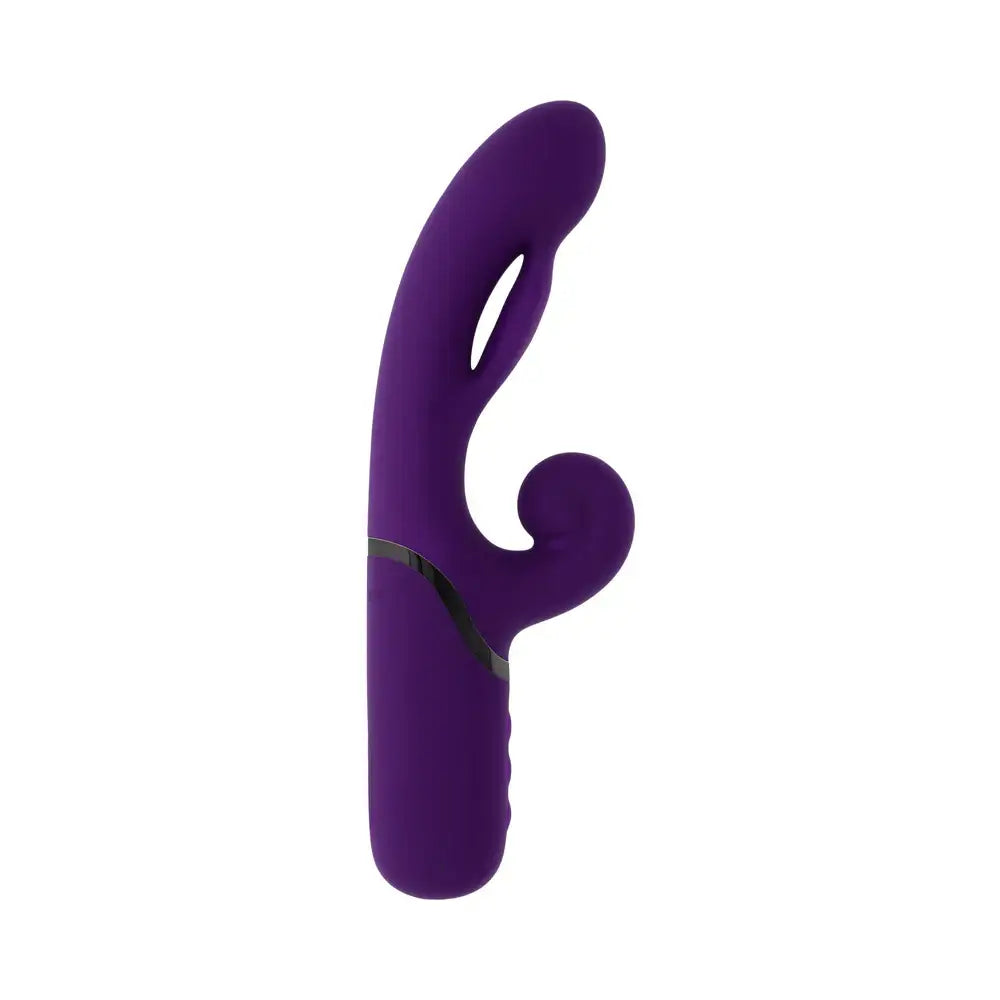 Purple Pleasure Puff Inflating Rabbit Vibrator