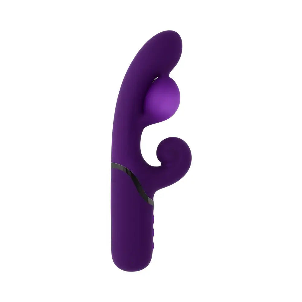 Purple Pleasure Puff Inflating Rabbit Vibrator