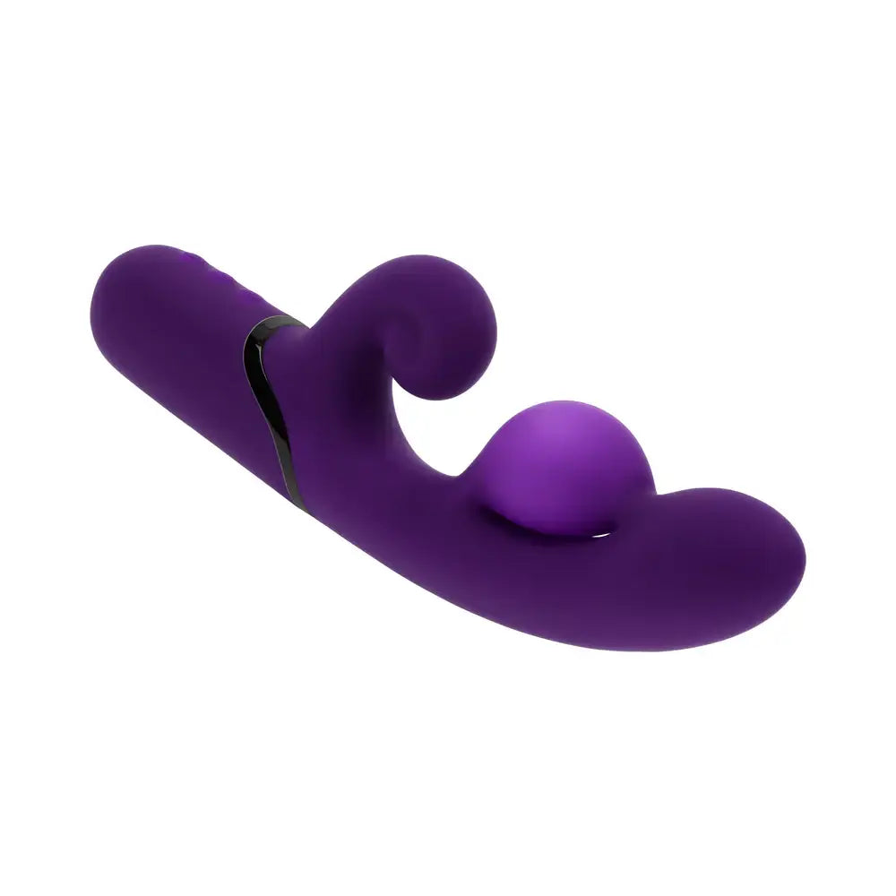 Purple Pleasure Puff Inflating Rabbit Vibrator