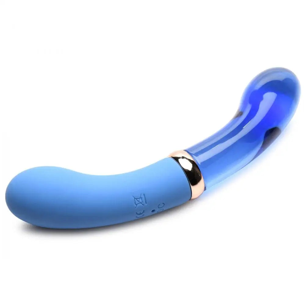 Prisms® 10X Bleu Dual Ended G - Spot Silicone and Glass Vibrator - Rolik®