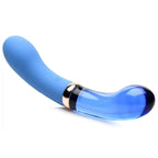 Prisms® 10X Bleu Dual Ended G - Spot Silicone and Glass Vibrator - Rolik®