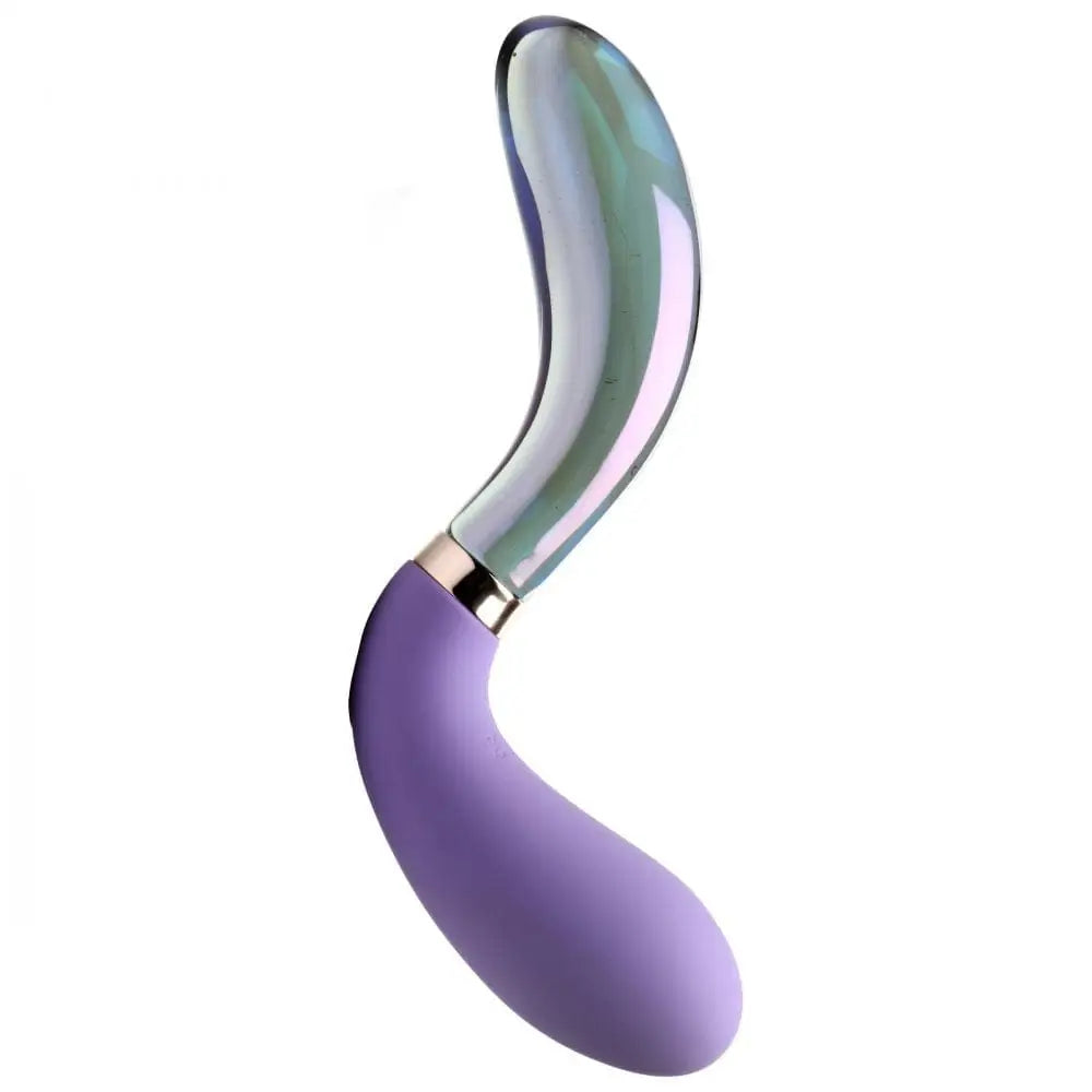 Prisms® 10X Pari Dual Ended Wavy Silicone and Glass Vibrator - Rolik®