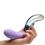 Prisms® 10X Pari Dual Ended Wavy Silicone and Glass Vibrator - Purple