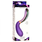 Prisms® 10X Pari Dual Ended Wavy Silicone and Glass Vibrator - Purple