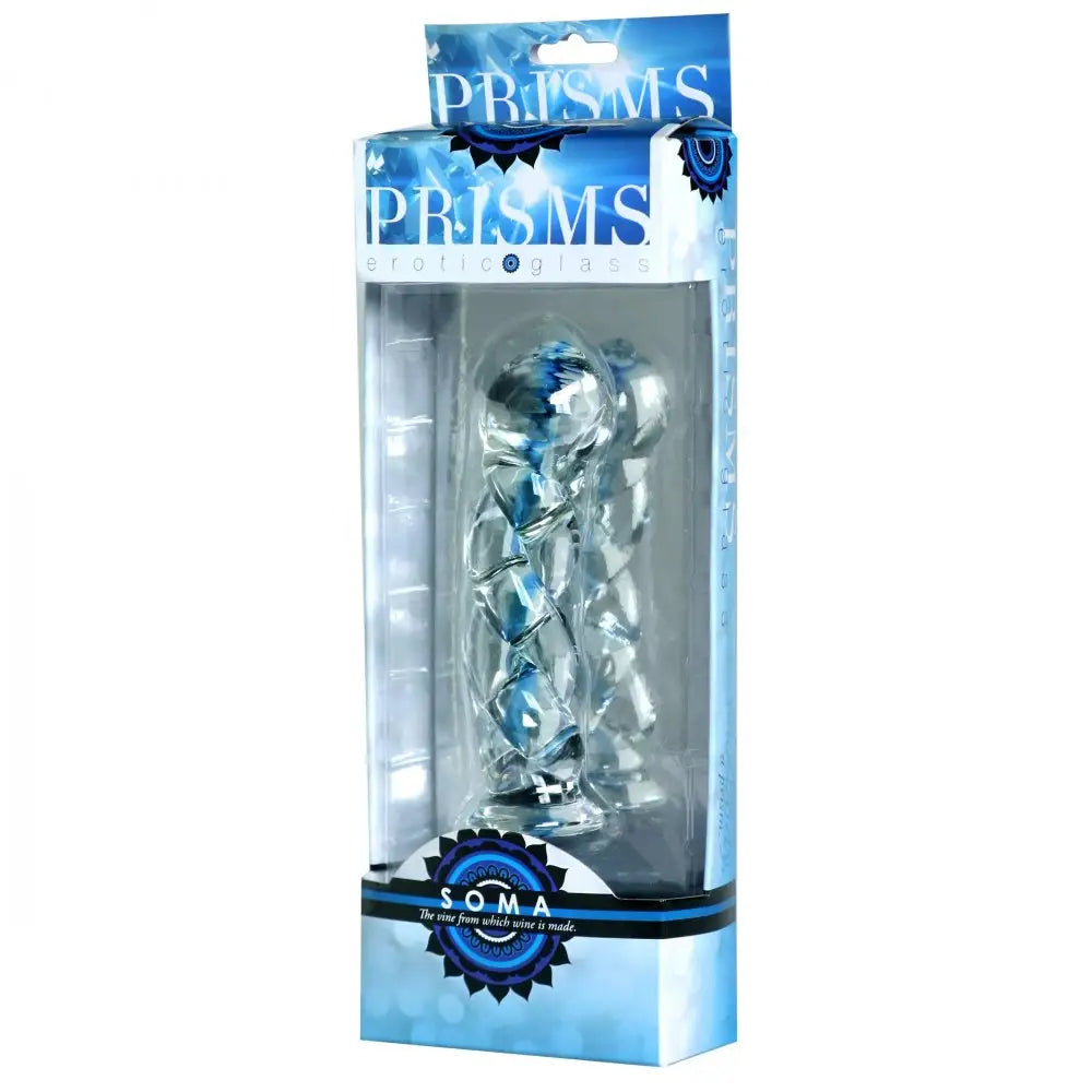Prisms® Soma Twisted Glass Dildo - Clear