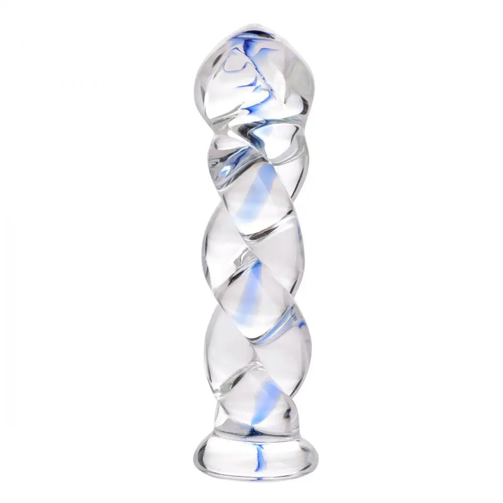 Prisms® Soma Twisted Glass Dildo - Clear
