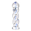 Prisms® Soma Twisted Glass Dildo - Clear
