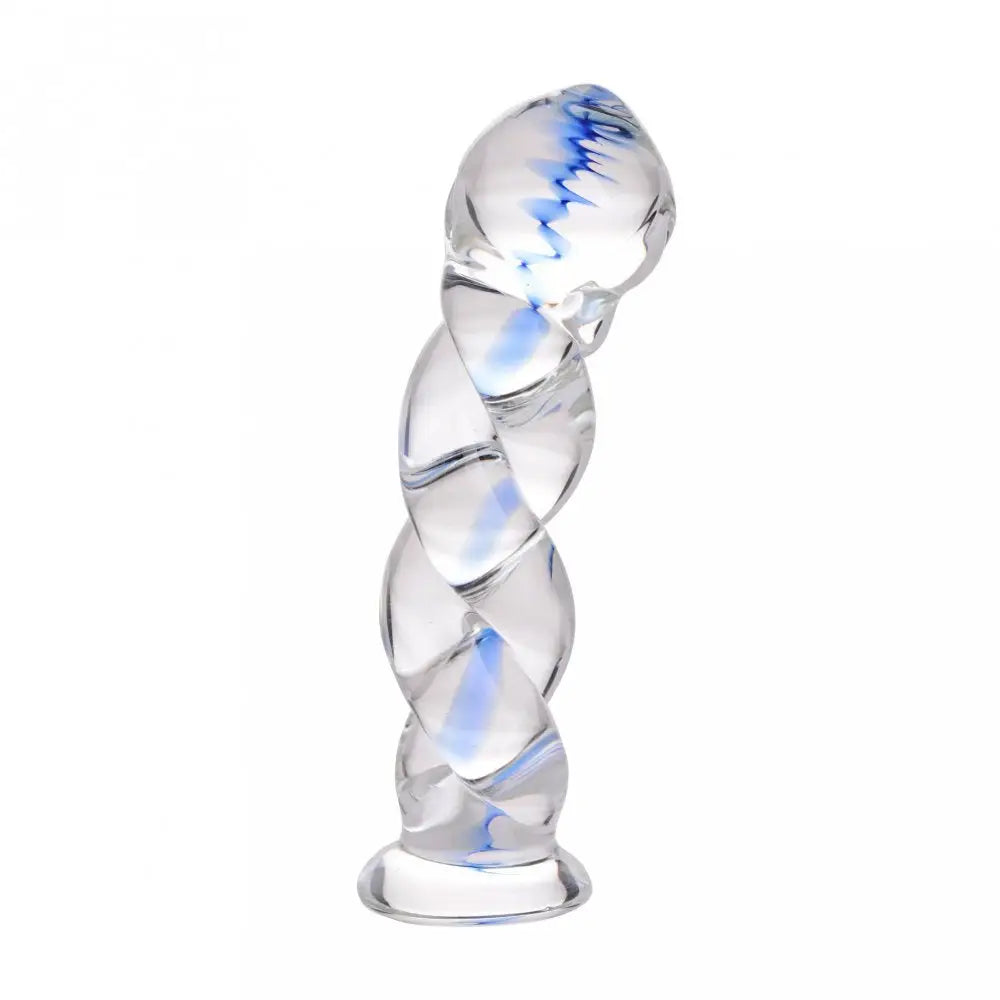 Prisms® Soma Twisted Glass Dildo - Clear
