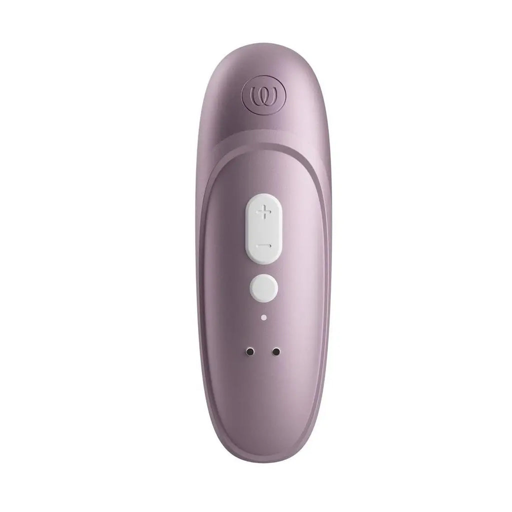 Purple electronic device with buttons on a white background