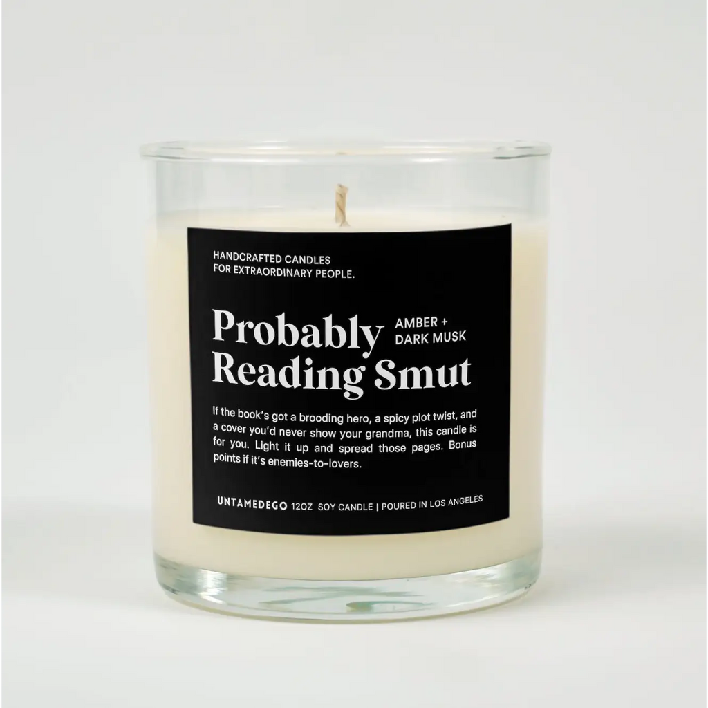 Probably Reading Smut Glass Candle AMBER + DARK MUSK