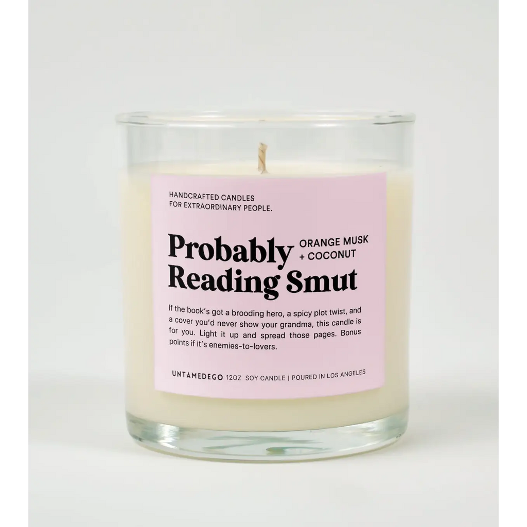 Probably Reading Smut Glass Candle ORANGE + MUSK + COCONUT