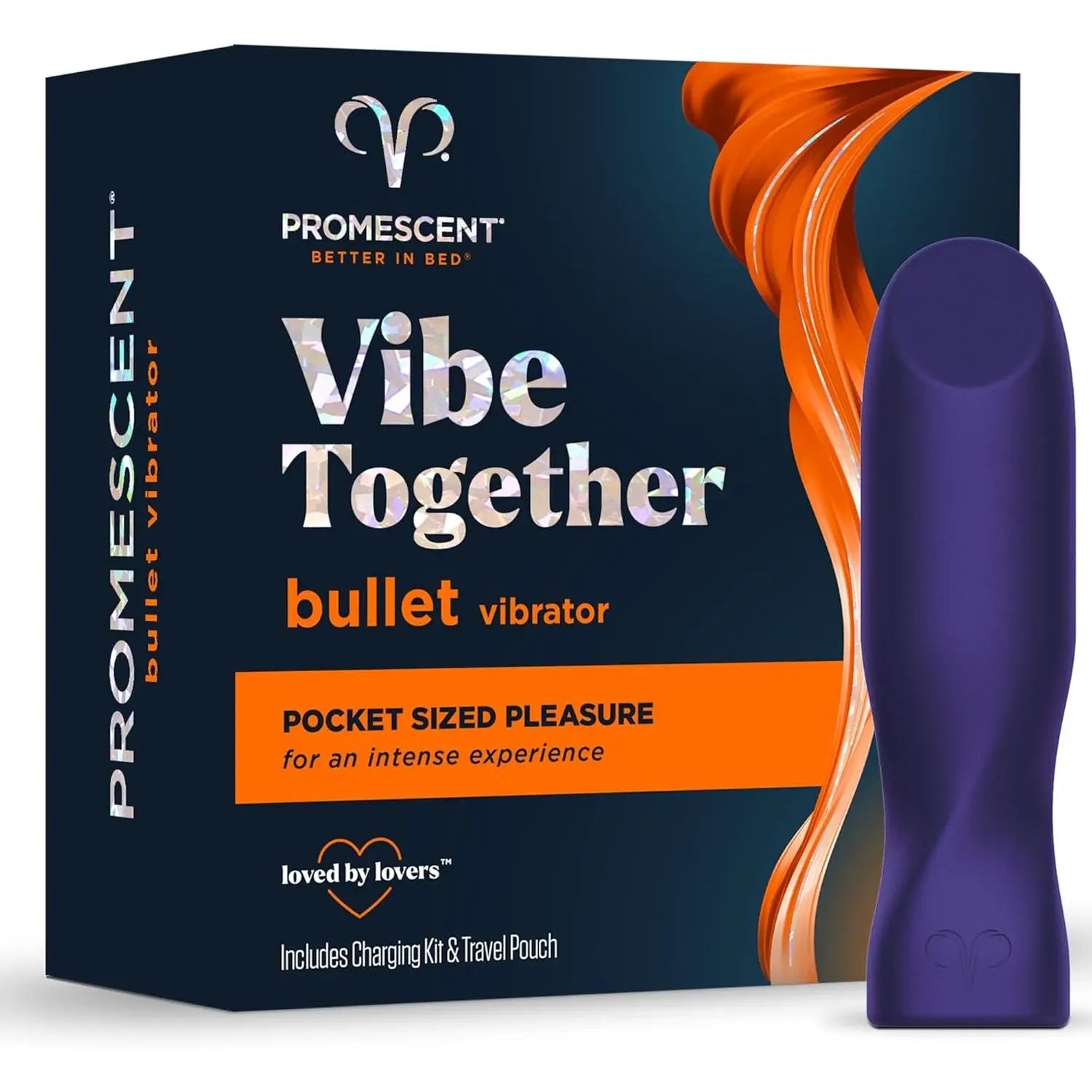 Promescent® Promescent Bullet Vibrator - Waterproof Rechargeable Clitoral Vibe with 27 Modes Dark Purple