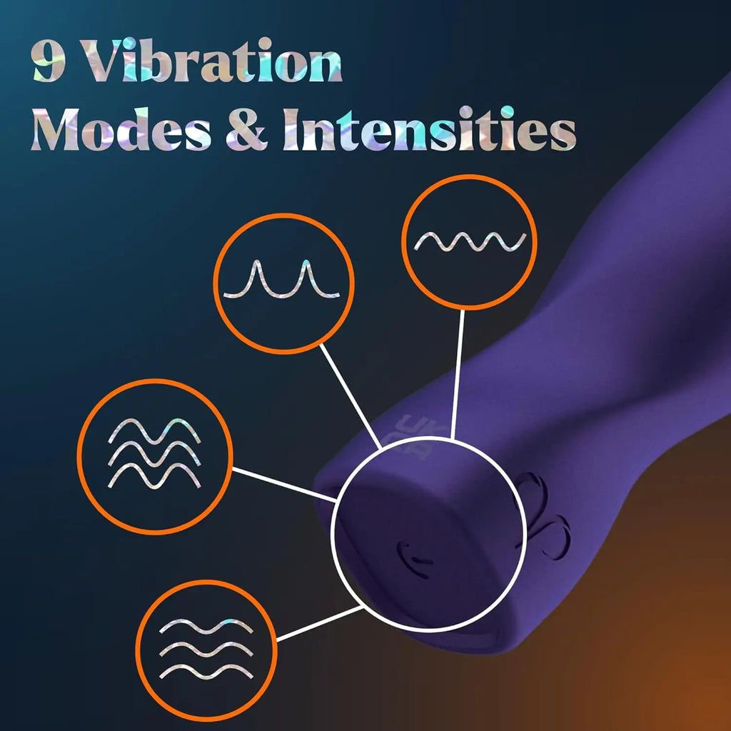 Promescent® Promescent Bullet Vibrator - Waterproof Rechargeable Clitoral Vibe with 27 Modes Dark Purple