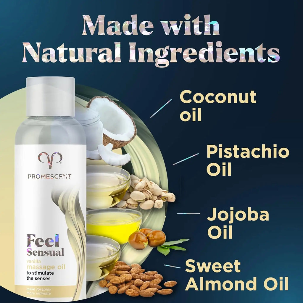 Promescent® Promescent Feel Sensual Vanilla Massage Oil - Hydrating Body 4oz 4 fl. oz.