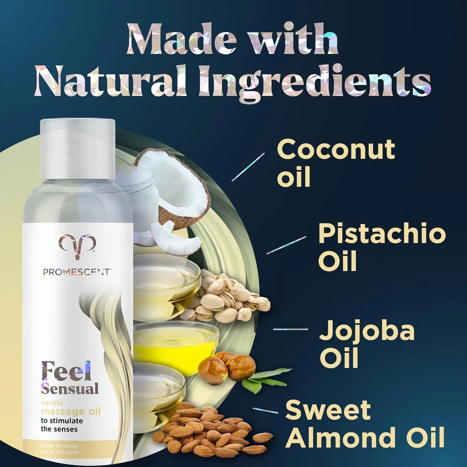 Promescent® Promescent Feel Sensual Vanilla Massage Oil - Hydrating Body 4oz 4 fl. oz.