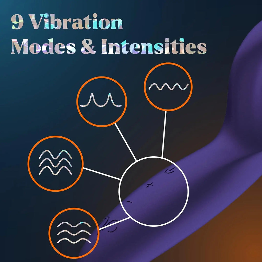 Promescent® Vibe Together Rabbit Vibrator – Dual G-Spot & Clitoral Stimulation Dark Purple