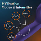 Promescent® Vibe Together Rabbit Vibrator – Dual G-Spot & Clitoral Stimulation Dark Purple