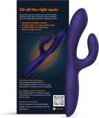 Promescent® Vibe Together Rabbit Vibrator – Dual G-Spot & Clitoral Stimulation Dark Purple