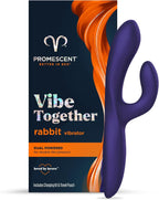 Promescent® Vibe Together Rabbit Vibrator – Dual G-Spot & Clitoral Stimulation Dark Purple