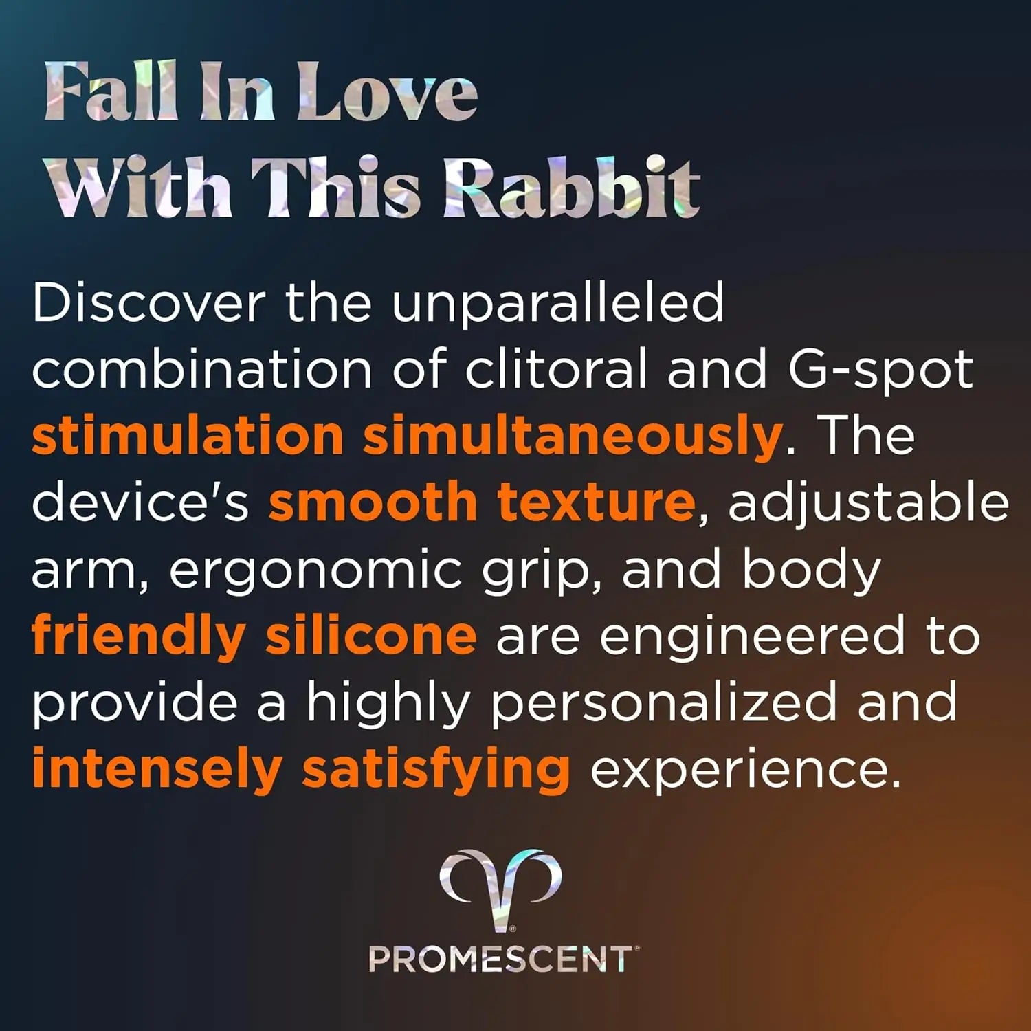 Promescent® Vibe Together Rabbit Vibrator – Dual G-Spot & Clitoral Stimulation Dark Purple