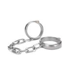 Prowler Red Heavy-Duty Stainless Steel Ankle Cuffs Silver