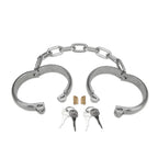 Prowler Red Heavy-Duty Stainless Steel Ankle Cuffs Silver