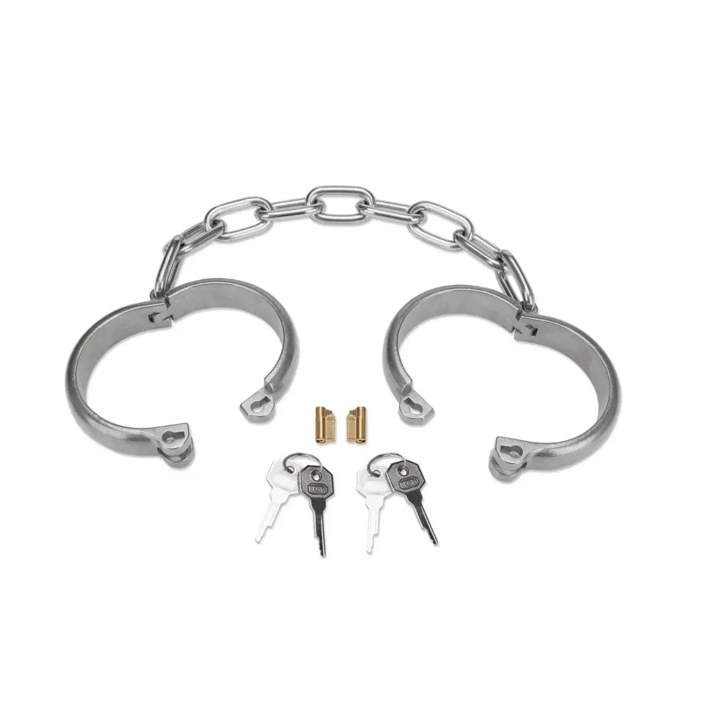 Prowler Red Heavy Duty Stainless Steel Handcuffs Silver