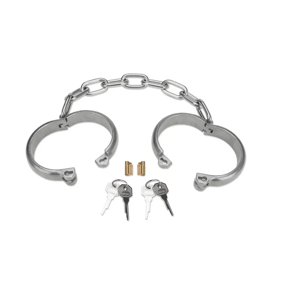 Prowler Red Heavy Duty Stainless Steel Handcuffs Silver