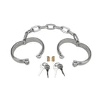 Heavy Duty Metal Handcuffs - Silver - Restraints