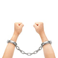 Prowler Red Heavy Duty Stainless Steel Handcuffs Silver