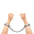 Heavy Duty Metal Handcuffs - Silver - Restraints