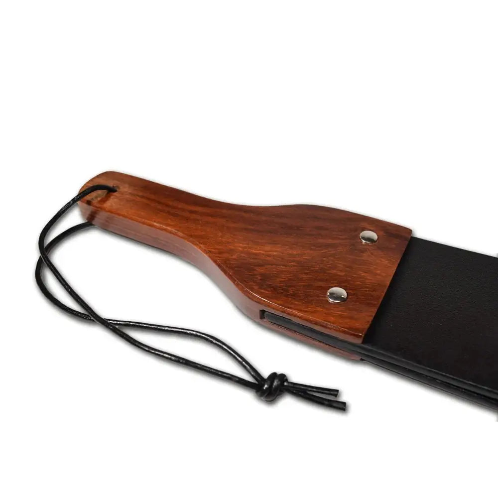 RED Leather and Wood Flapper Paddle - Flogger