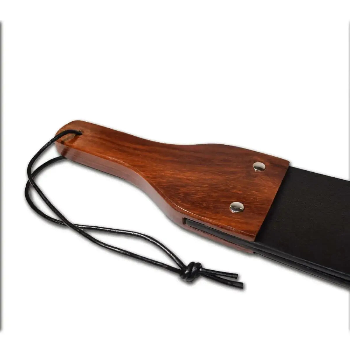 Prowler Red Leather & Wood Flapper Paddle - BDSM Impact Play