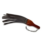 Prowler Red Leather & Wood Fringe Paddle - Premium BDSM Impact Play