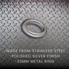 Prowler Red Magnetic Stainless Steel C-Ring - 33mm & 38mm